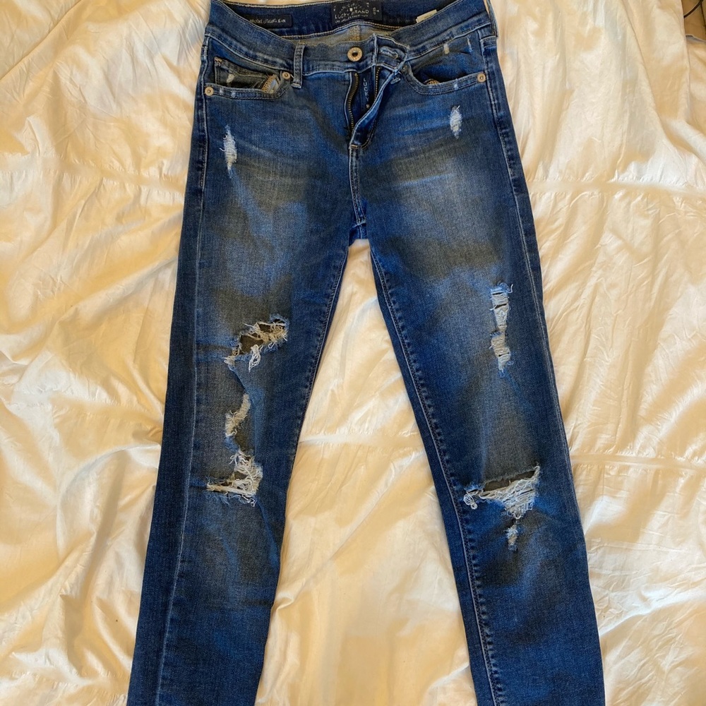 Lucky Brand ripped skinny jeans